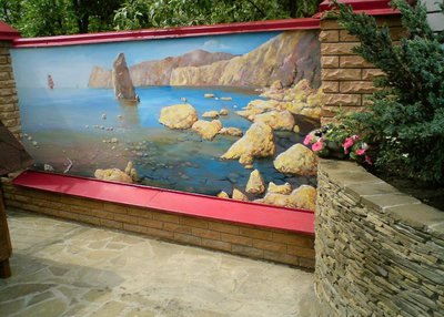 Скидка 30% . Художественная роспись фасадов, заборов, стен, потолков.