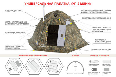 Универсальная палатка УП-2 мини Берег