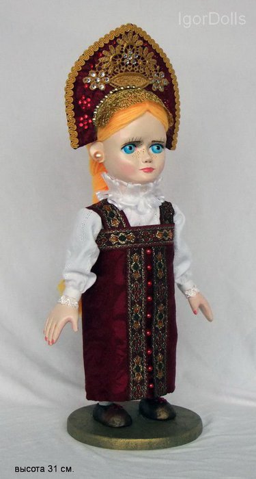 Авторская сувенирная куколка в стилизованном национальном костюме от Игоря Выгузова.
