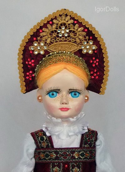 Авторская сувенирная куколка в стилизованном национальном костюме от Игоря Выгузова.
