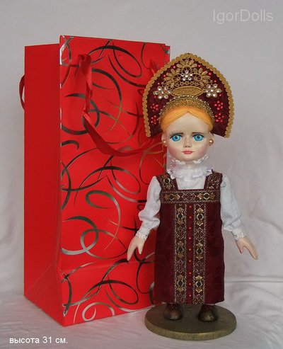 Авторская сувенирная куколка в стилизованном национальном костюме от Игоря Выгузова.