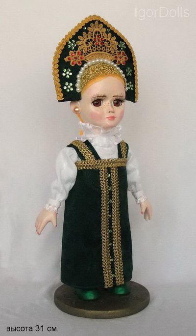 Авторская сувенирная куколка в стилизованном национальном костюме от Игоря Выгузова.
