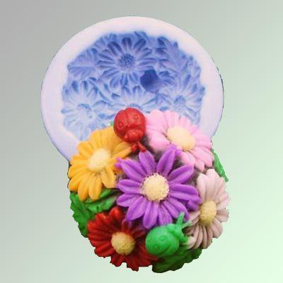 Силиконовая форма "Цветочный Букет" 2D.