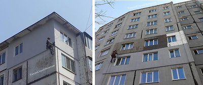 ООО "ТеплоСтройМонтаж" . Устранение протеканий, ремонт швов. Технология - теплый шов. Высотные работы. Утепление стен.