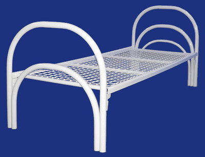 Двухъярусные железные кровати, для казарм, металлические кровати с ДСП спинками, кровати для бытовок, кровати оптом, От производителя.