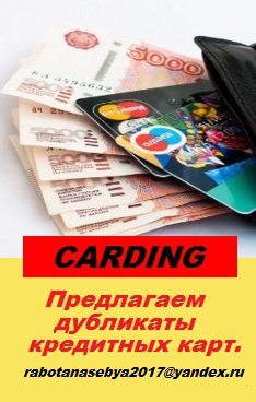 Дубликаты банковских кредитных карт Виза, Мастер карт с балансом на счету!