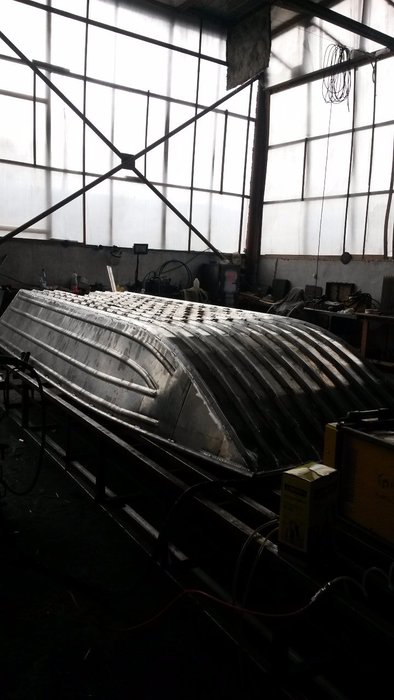 Алюминиевая лодка плоскодонка. Изготовление