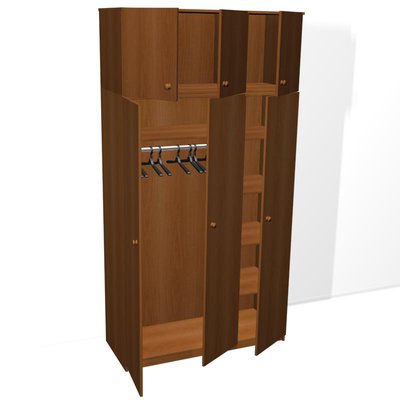 Шкафы многосекционные для раздевалок, Шкафы гардеробные, Шкафы деревянные и металлические