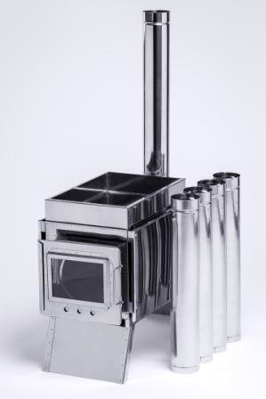 Печь-камин для палатки  "ИНВЕНТ" Малая (330х230х230)