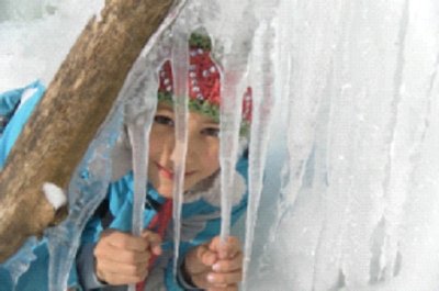 Ледяные водопады  + открытый горячий басейн