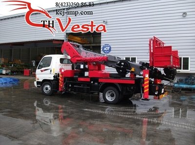 Продается автовышка KUKJE KJS 28-A на базе Hyundai HD78  2012 года выпуска. 