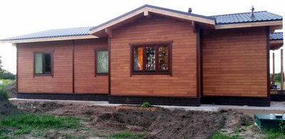 Дом из двойного бруса кедр+лиственница для постоянного проживания