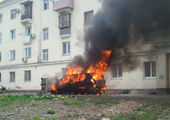 Во Владивостоке средь бела дня сгорел автомобиль