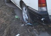 Во Владивостоке угнанный автомобиль нашли вмёрзшим в землю