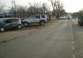 "Лобовое" столкновение автомобилей в Арсеньеве