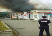 В Приморье во время пожара торговцы пытались спасти свой товар