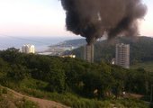 Пожар на строящейся высотке произошел во Владивостоке