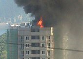 Пожар на строящейся высотке произошел во Владивостоке
