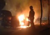 Во Владивостоке на проезжей части сгорел автомобиль