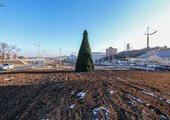 Во Владивостоке начался монтаж новогодних ёлок