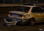 Во Владивостоке заснувший за рулём таксист протаранил автомобиль коллеги