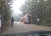 Во Владивостоке загорелся автобус с пассажирами