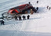 В Лесозаводске пожарная машина провалилась под лёд