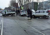 В Уссурийске в ДТП попали три автомобиля