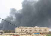 Пожар на мебельном комбинате в Лесозаводске