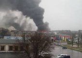 Пожар в здании магазина бытовой техники "В-Лазер" в Уссурийске